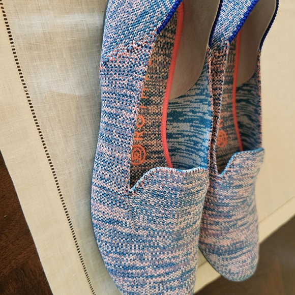 Rothy's The Flat In Turquoise Melange Round Toe Slip-On Flat Womens Shoes Sz 8 - Picture 11 of 14